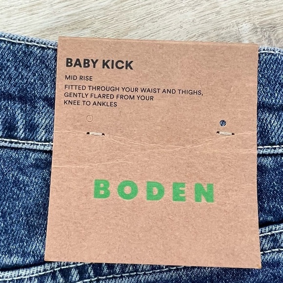 BODEN Baby Kick Cropped Jeans Vintage Wash Raw Hem - Picture 11 of 15